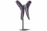 Amethyst Geode Wings on Metal Stand - Exceptional Quality Crystals #209260-6